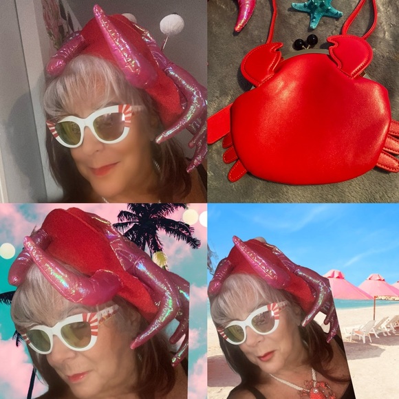 Don’t be CRABBY 🦀🦀cutest hat 🦀and matching crab crossover 🦀🦀 - Picture 1 of 12